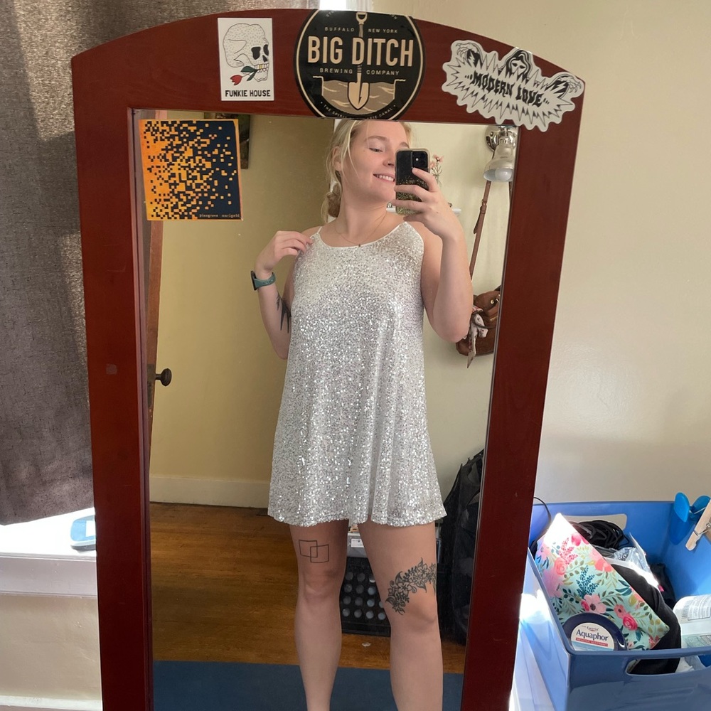 Glittery Lulus Disco dress!